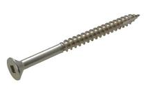 SCREW T17 CSK RIBBED SQ DRV SS 304 10-10 X 65